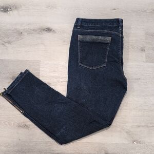 White House Black Market Women's Indigo Slim Jeans with Back Pocket Detail